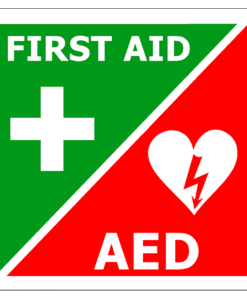 First aid & aed sticker