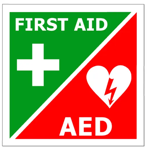 First Aid & AED Sticker
