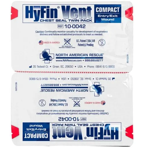 Compact Hyfin Chest Seal- vent- Twin pack