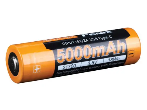 Fenix - Battery 21700 5000mAh Type-C USB Rechargeable