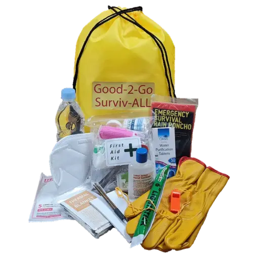 KT Services - Emergency Grab Bag in a drawstring bag