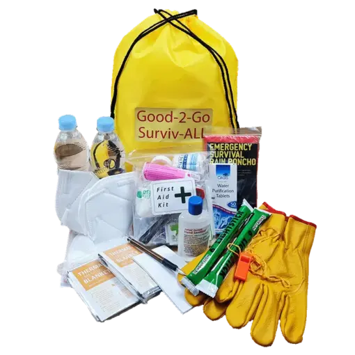 KT Services - Emergency Grab Bag in a drawstring bag